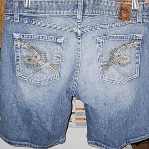 BKE Classic Buckle Jean Denim Blue Casual Shorts